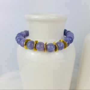 GEMSTONE | Light Amethyst Purple Beaded Bracelet